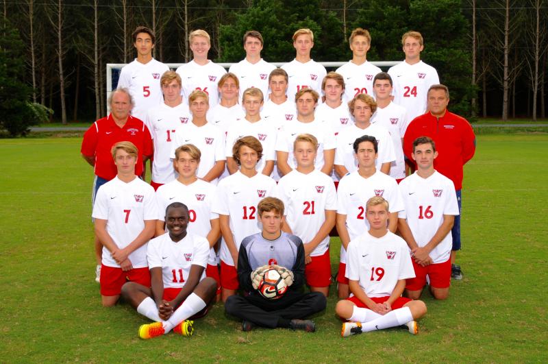Worcester Prep boys’ team members in back are (l-r) Aria ZiaShakeri (Berlin, Md.), Ross Deckmann (Milton), Brendan Miller (Berlin), Adam Pizza (Ocean City, Md.), Max Bisaha (Bishopville, Md.) and Sam Cantello (Berlin). Fourth row, head coach Terry Underkoffler, Patrick Petrera (Salisbury, Md.), Tate Shockley (Ocean City), Brenner Maull (Salisbury), Tucker Brown (Rehoboth Beach), Colin Miller (Berlin) and coach Steve Ball. Third row, Owen Tunis (Berlin), Will Todd (Salisbury), Owen Nally (Ocean View) and Porter Bunting (Ocean City). Second row, Seth Lewis (Onancock, Va.), Luke Buas (Ocean City), Aiden Mullins (Dagsboro), Michael Curtis (Bethany Beach), Flynn Mullins (Dagsboro) and Cole Berry (Bishopville). In front are Henry Taboh (Fruitland, Md.), Cooper Richins (Berlin), and Ryan Cronin (Selbyville). SUBMITTED PHOTO